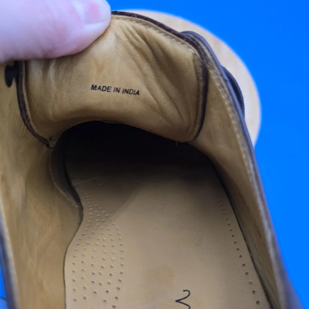 Cole HAAN Eaton Apron Toe Lace Up‎ Oxford Dress Shoe Men 10M Brown C07138